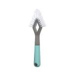 Casabella Smart Scrub Heavy Duty Tile and Grout Cleaning Brush, Gray, Grey/Aqua (15933)