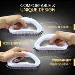 Grout Brush with Stiff Nylon Bristles, Heavy Duty Hand Grout Scrub Brush for Cleaning Baseboards, Floor, Corners, Tiles, Shower, Bath Tub, Floor, Tiles and Other Surfaces