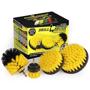 Drillbrush Shower Scrubber Cleaning Brush Set - Nylon Power Brush Tile and Grout Bathroom Cleaning Scrub Brush Kit - Power Scrubber Drill Brush Kit - Power Brush Drill Attachment Cleaning Scrubber