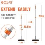 Eazer Grout Brush with Long Handle - Upgrade, 180°Rotation Tile Grout Cleaning Tool, V-Shape Shower Scrubber Cleaner Stiff Bristle for Cleaning Bathroom Wall, Baseboards, Tile Floors - 53in