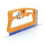 Fuginator Scrub Brush for Tile and Grout: Stiff Nylon Bristle Scrubbing Brush - Bathtub and Shower Scrubber for Floor Joints and Tile Seams - Cleaning Brush (Orange/Blue)