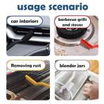 Betanull Ultra-Durable Crevice Cleaning Brush Set, Multi-Purpose Hard Bristle Brushes for Deep Cleaning Kitchen, Bathroom, Grout, Sink, Cup, Teapot, Bottle, Blender, Corners, Tight Spaces & More