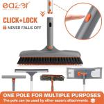 Eazer Grout Brush with Long Handle - Upgrade, 180°Rotation Tile Grout Cleaning Tool, V-Shape Shower Scrubber Cleaner Stiff Bristle for Cleaning Bathroom Wall, Baseboards, Tile Floors - 53in
