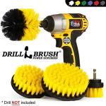 Drillbrush Shower Scrubber Cleaning Brush Set - Nylon Power Brush Tile and Grout Bathroom Cleaning Scrub Brush Kit - Power Scrubber Drill Brush Kit - Power Brush Drill Attachment Cleaning Scrubber