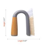 Full Circle Grunge Buster Grout & Tile Scrub Brush, Grey