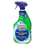 Scrubbing Bubbles Mega Bathroom and Shower Cleaner Spray, Foaming Action Removes Limescale and Soap Scum, Rainshower Scent, 32oz