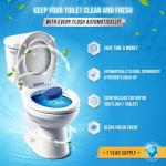 ACTIVE Automatic Toilet Bowl Cleaner Tablets Blue Gel Toilet Tank Cleaners, Septic-Safe Hard Water Ring Stain Remover, Smell Eliminator Heavy Duty Toilet Cleaning & Deodorizer, Fresh Scent - 12 Tabs