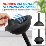 FORASTO 2 in 1 Toilet Plunger and Brush Set，Extended Handle Plunger，Toilet Bowl Brush Plunger Set,Bathroom Cleaning Tools ，Toilet Brush Plunger Combo，Cleaning Brush，Bathroom Cleaning Supplies