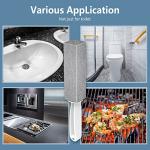 Laiyeoy Toilet Bowl Cleaner Pumice Stone -Hard Water Stain Remover with Ergonomic Handle, Powerfully Removes Toilet Bowl Rings，Rust &Lime，Ideal for Toilet Brush/BBQ Grills/Sink/Pool/Bathroom【2Pack】