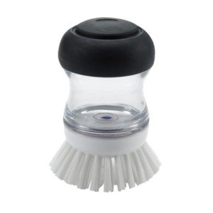 OXO Good Grips Soap Dispensing Palm Brush, Black/Clear/White