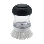 OXO Good Grips Soap Dispensing Palm Brush, Black/Clear/White