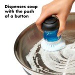 OXO Good Grips Soap Dispensing Palm Brush, Black/Clear/White