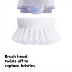 OXO Good Grips Soap Dispensing Palm Brush, Black/Clear/White