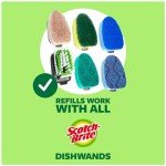 Scotch-Brite Advanced Soap Control Dish Brush Scrubber, 1 Antibacterial* Cleaning Brush, Prevents Soap from Leaking, Leak-Free Guarantee, Safe on Dishes, Nonstick Cookware, Tubs, Durable, Reusable