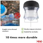 OYV Soap Dispensing Palm Brush, Dish Brush Set with Silicone Drip Tray and One Refill, Kitchen Dish Scrub Brush for Cleaning Pots, Pans, Sinks