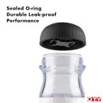 OYV Soap Dispensing Palm Brush, Dish Brush Set with Silicone Drip Tray and One Refill, Kitchen Dish Scrub Brush for Cleaning Pots, Pans, Sinks