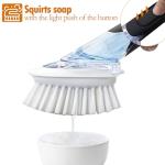 Soap Dispensing Replacement Dish Brush Storage Set with 2 PCS Brush Refills & Holder - RIMAY Dispenser Scrub Cleaning Scrubber Kitchen Dishwashing Dish Wand Handle for Dishes/Pans/Pots/Sink(Black)