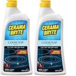 Cerama Bryte Removes Tough Stains Cooktop and Stove Top Cleaner for Glass - Ceramic Surfaces, 18 Ounces, 2 Pack