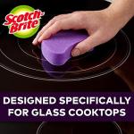 Scotch-Brite Scratch-Free Glass Cooktop Pads, Chemical-Free Cleaning, 2 Cleaning Pads