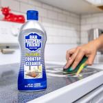 Bar Keepers Friend Cooktop Cleaner (2 x13 oz) + Scraper - Multipurpose Liquid Stovetop Cleanser, Safe for Use on Glass & Ceramic Cooking Surfaces, Copper, Brass, Chrome, Stainless Steel & Porcelain