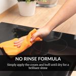 HOPE'S Cooktop Cleaning Cream, Fast Acting No-Rinse Cooktop Cleaner for Glass Ceramic Cooktops and Stoves, Removes Burnt-on Stains, 10 Oz Net Weight (8 Fl Oz), Pack of 1