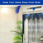 Buysenton Microfibre Duster With 100" Telescopic Extension Pole Kit for High Ceilings, Cleaning Fan Cobweb, Reusable and Washable Lightweight for Ceiling Fan Webs, Blinds