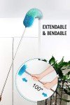 BOOMJOY Microfiber Feather Duster with 100 inches Extension Pole, Dusters for Cleaning High Ceiling, Fan, Blinds, Furniture