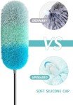 BOOMJOY Microfiber Feather Duster with 100 inches Extension Pole, Dusters for Cleaning High Ceiling, Fan, Blinds, Furniture