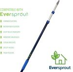 EVERSPROUT 5-to-12 Foot Cobweb Duster with Extension Pole Combo (20 Ft Reach, Medium-Stiff Bristles), Spider Web Brush with Pole - Hand-Packaged, Lightweight, 3-Stage Aluminum Pole