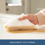 S&T INC. 50 Pack Microfiber Cleaning Cloth with Box, Bulk Towels for Home, Reusable Microfiber Towels for Cars, Cleaning Rags, White, 11.8 Inches x 11.8 Inches, 50 Count