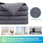 HOMEXCEL Microfiber Cleaning Cloth Grey, 12 Pack Premium Microfiber Towels for Cars, Lint Free, Scratch-Free, Highly Absorbent, Reusable Cleaning Rags for Car, Household, Kitchen, Window, 11.5"X11.5"