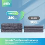 HOMEXCEL Microfiber Cleaning Cloth Grey, 12 Pack Premium Microfiber Towels for Cars, Lint Free, Scratch-Free, Highly Absorbent, Reusable Cleaning Rags for Car, Household, Kitchen, Window, 11.5"X11.5"