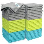 AIDEA Microfiber Cleaning Cloths-50PK, Soft Highly Absorbent Cleaning Rags, Lint-Free Streak-Free Microfiber Towels for Cars, House, Kitchen, Window (12in.x12in.)