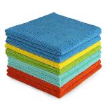 AIDEA Microfiber Cleaning Cloths, 8PK, All Purpose Microfiber Towels, Soft Absorbent Cleaning Rags Kitchen Towels, Lint Free Dusting Cloth for House, Kitchen, Car, Window, 12"×12"