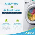 AIDEA Microfiber Cleaning Cloths, 8PK, All Purpose Microfiber Towels, Soft Absorbent Cleaning Rags Kitchen Towels, Lint Free Dusting Cloth for House, Kitchen, Car, Window, 12"×12"