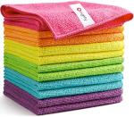 Orighty Cleaning Cloths Pack of 12, Highly Absorbent Microfiber Cleaning Supplies, Lint Free Cloths for Multiple-use, Powerful Dust Removal Clean Rags for House, Kitchen, Car Care(12x12 inch)