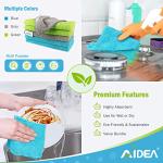 AIDEA Microfiber Cleaning Cloths-50PK, Soft Highly Absorbent Cleaning Rags, Lint-Free Streak-Free Microfiber Towels for Cars, House, Kitchen, Window (12in.x12in.)
