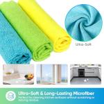 HOMEXCEL Microfiber Cleaning Cloths, 24 Pack Cleaning Rags for Kitchen, Lint Free, Scratch-Free, Highly Absorbent, and Reusable Cleaning Towels for House, Window and Glass, Cars, 11X9 inch