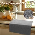 CARTMAN 60 Pack Microfiber Cleaning Cloth, Reusable Tear Away Towels Roll, 12"x12", Multi-Purpose Microfiber Towels Cleaning, Lint Free, Absorbent Cleaning Rags for Kitchen, Car, Glass (Grey)