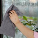 CARTMAN 60 Pack Microfiber Cleaning Cloth, Reusable Tear Away Towels Roll, 12"x12", Multi-Purpose Microfiber Towels Cleaning, Lint Free, Absorbent Cleaning Rags for Kitchen, Car, Glass (Grey)