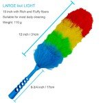 Tockrop 2 Pack Upgrade 19” Static Duster Beandable and Washable - More Fibers Bigger Head Less Loss of Fiber Duster