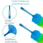 Tockrop 2 Pack Upgrade 19” Static Duster Beandable and Washable - More Fibers Bigger Head Less Loss of Fiber Duster