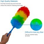 Tockrop 2 Pack Upgrade 19” Static Duster Beandable and Washable - More Fibers Bigger Head Less Loss of Fiber Duster