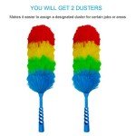 Tockrop 2 Pack Upgrade 19” Static Duster Beandable and Washable - More Fibers Bigger Head Less Loss of Fiber Duster