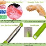4 Pack Washable Electrostatic Duster, Extendable Pole 25" to 55", Feather Duster for Cleaning, Electrostatic Feather Duster