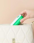 Small Lint Roller for Pet Hair Extra Sticky Travel Lint Remover with Cover and 4 Refills Total 150 Sheet Cute Lint Roller Portable in Purse Bag Car Traveling Essentials (Green)