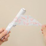 Small Lint Roller Travel Size Lint Remover for Pet Hair Cute Lint Roller with Cover Mini Purse Resuable Lint Roller (Gray)
