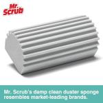 4 Pack Damp Dusting Sponge Duster, Grey Dust Cleaning Sponge, Reusable Household Cleaning Sponge Tool for Blinds, floorboards, Fan Blades, Vents, Glass, Railings, Mirrors
