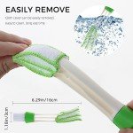 4Pcs Window Venetian Blind Cleaner Duster Tool,Washable 7 Fingers Dusting Cleaner and Air Vent Cleaner,Shutter Cleaner Brush,Blinds Air Conditioner Keyboard Fan Duster Dirt Housekeeping Cleaner