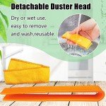 4 Pack Blinds Duster, Window Blinds Cleaner Duster Brush with 4 Microfiber Sleeves, Blinds Cleaning Tools for Window Blinds, Air Conditioner Vents, Fans, Car Vents...